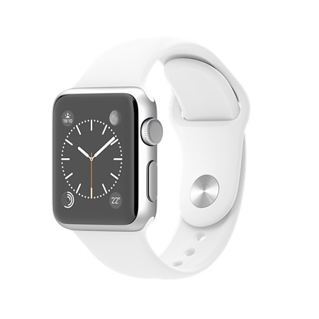 Apple Watch Sport 38mmシルバーアルミニウムケースとホワイトスポーツバンド MJ2T2J/A