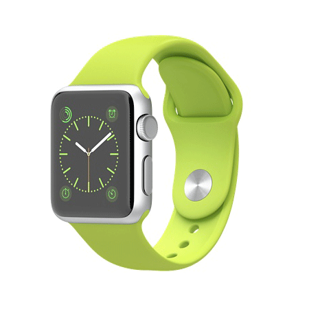 Apple Watch Sport 38mmシルバーアルミニウムケースとグリーンスポーツバンド MJ2U2J/A