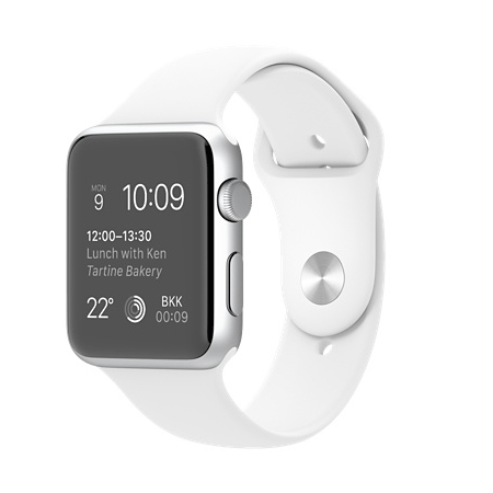 Apple Watch Sport 42mmシルバーアルミニウムケースとホワイトスポーツバンド MJ3N2J/A