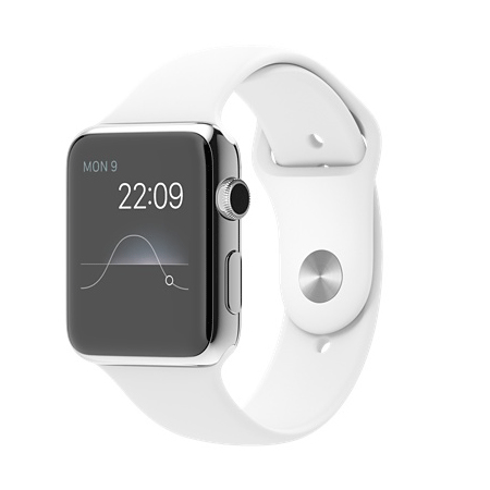 Apple Watch 42mmステンレススチールケースとホワイトスポーツバンド MJ3V2J/A