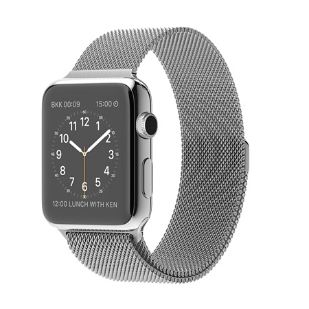 Apple Watch 42mmステンレススチールケースとミラネーゼループ MJ3Y2J/A