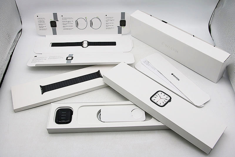 Apple Watch Series 7 GPS Cellular 41mm ミッドナイトアルミニウムケース/レザーリンクバンド｜中古買取価格28,000円