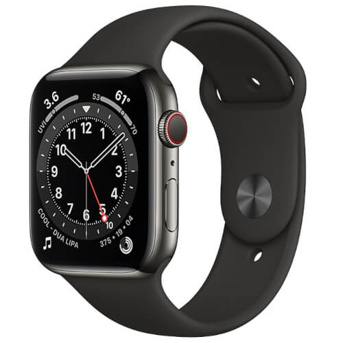 Apple Watch Series 6 GPS+Cellularモデル 44mm ステンレススチールケース/スポーツバンド