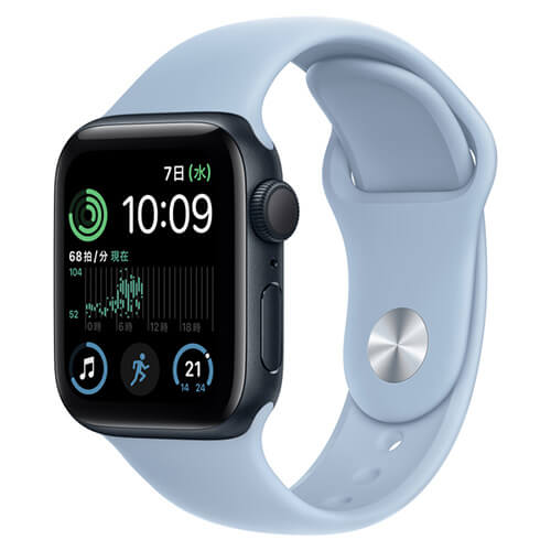 Apple Watch SE（第2世代）GPSモデル 40mm ミッドナイトアルミニウムケース/スポーツバンド