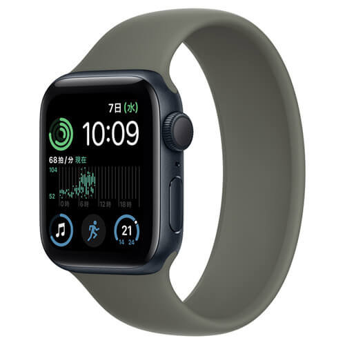 Apple Watch SE（第2世代）GPSモデル 40mm ミッドナイトアルミニウムケース/ソロループ