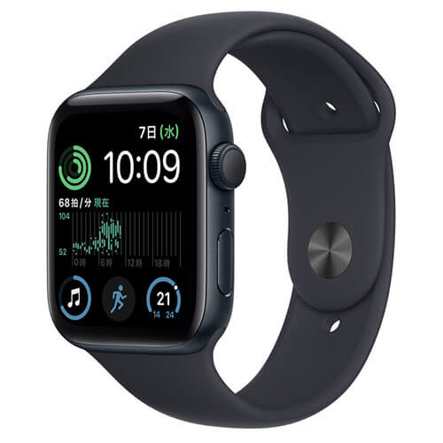 Apple Watch SE（第2世代）GPSモデル 44mm ミッドナイトアルミニウムケース/スポーツバンド
