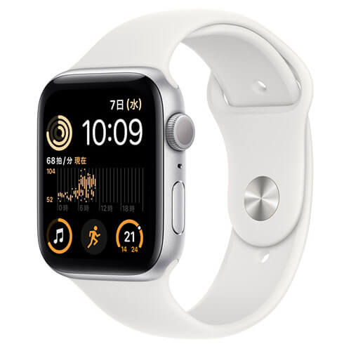 Apple Watch SE（第2世代）GPSモデル 44mm シルバーアルミニウムケース/スポーツバンド