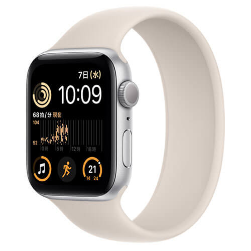 Apple Watch SE（第2世代）GPSモデル 44mm シルバーアルミニウムケース/ソロループ