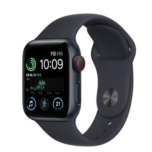 Apple Watch SE（第2世代）GPS+Cellularモデル 40mm ミッドナイトアルミニウムケース/スポーツバンド