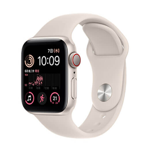Apple Watch SE（第2世代）GPS+Cellularモデル 40mm スターライトアルミニウムケース/スポーツバンド