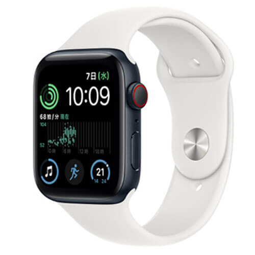Apple Watch SE（第2世代）GPS+Cellularモデル 44mm ミッドナイトアルミニウムケース/スポーツバンド