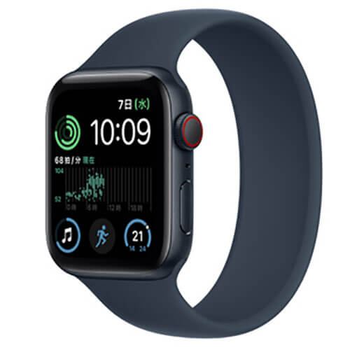 Apple Watch SE（第2世代）GPS+Cellularモデル 44mm ミッドナイトアルミニウムケース/ソロループ