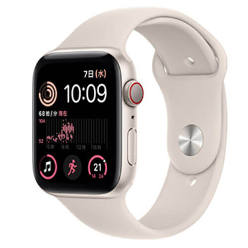 Apple Watch SE（第2世代）GPS+Cellularモデル 44mm スターライトアルミニウムケース/スポーツバンド