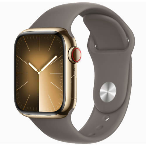 Apple Watch Series 9 GPS+Cellularモデル 41mm ステンレススチールケース/スポーツバンド S/M
