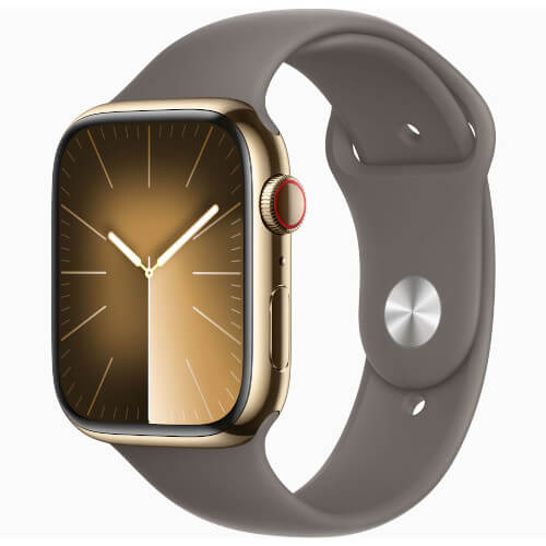 Apple Watch Series 9 GPS+Cellularモデル 45mm ステンレススチールケース/スポーツバンド S/M